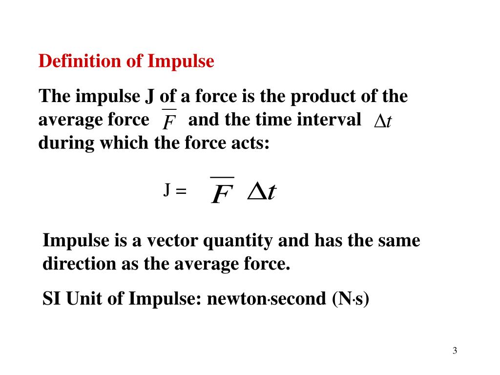 PPT Ch7. Impulse and Momentum PowerPoint Presentation