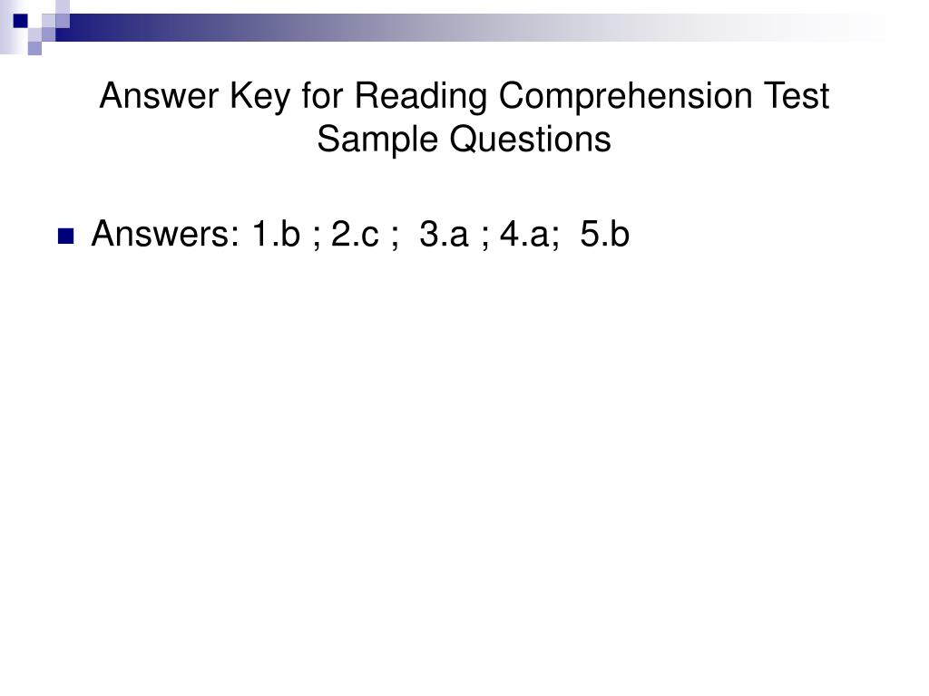 PPT Accuplacer Reading Comprehension Test PowerPoint Presentation