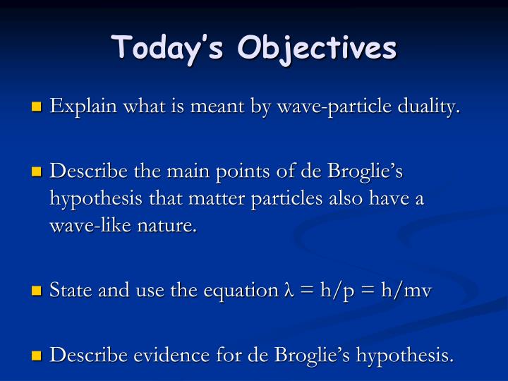 PPT Wave Particle Duality PowerPoint Presentation ID279068