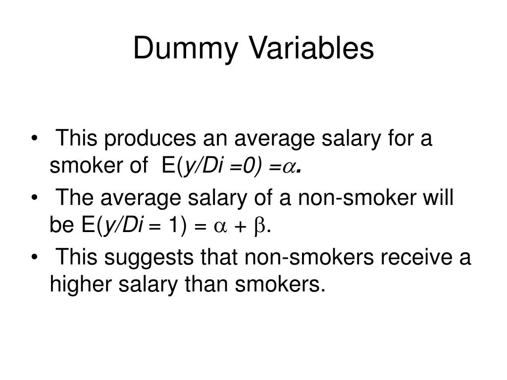 PPT Dummy Variables PowerPoint Presentation, free download ID279643
