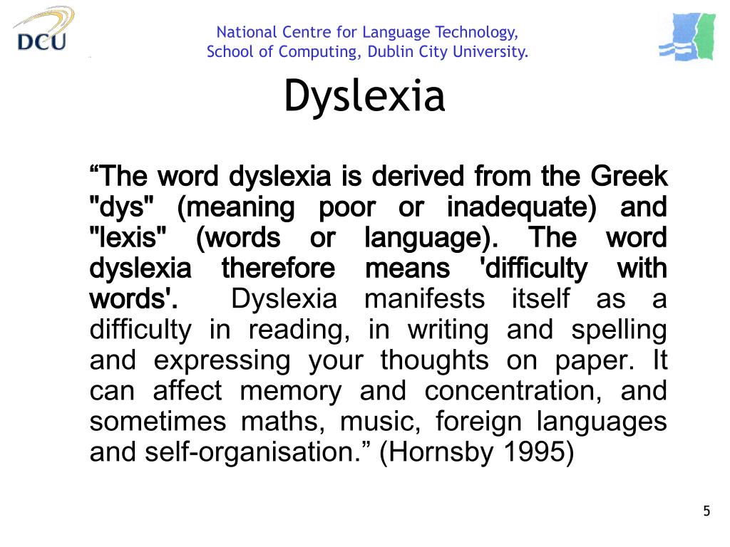 PPT ComputerAssisted Language Learning (CALL) for Dyslexic Students