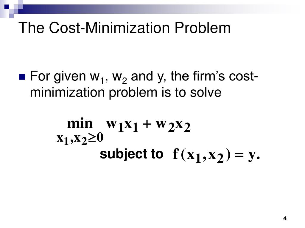 PPT Cost Minimization PowerPoint Presentation, free download ID282133