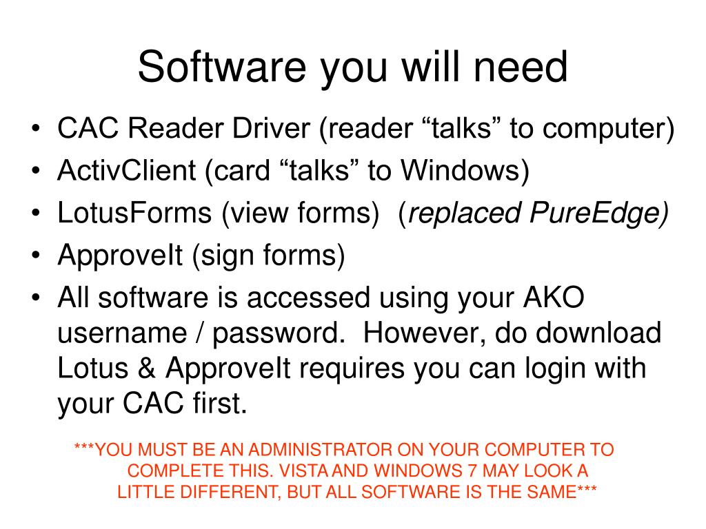 PPT How to Install a CAC Reader on your Personal Computer PowerPoint