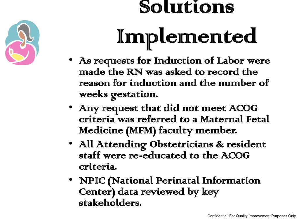 PPT Reduction of Elective Labor Inductions PowerPoint Presentation