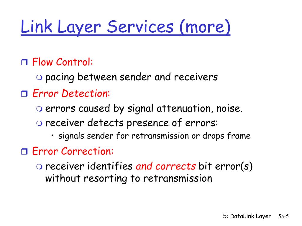 PPT 19 Link Layer Error Detection/Correction, Multiple Access