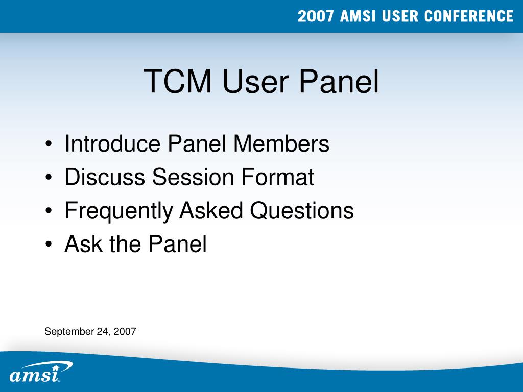 PPT The Construction Manager (TCM) User Panel PowerPoint Presentation
