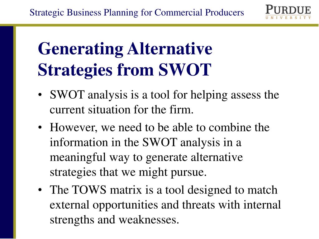PPT What Tools Are Available to Generate Strategies? PowerPoint