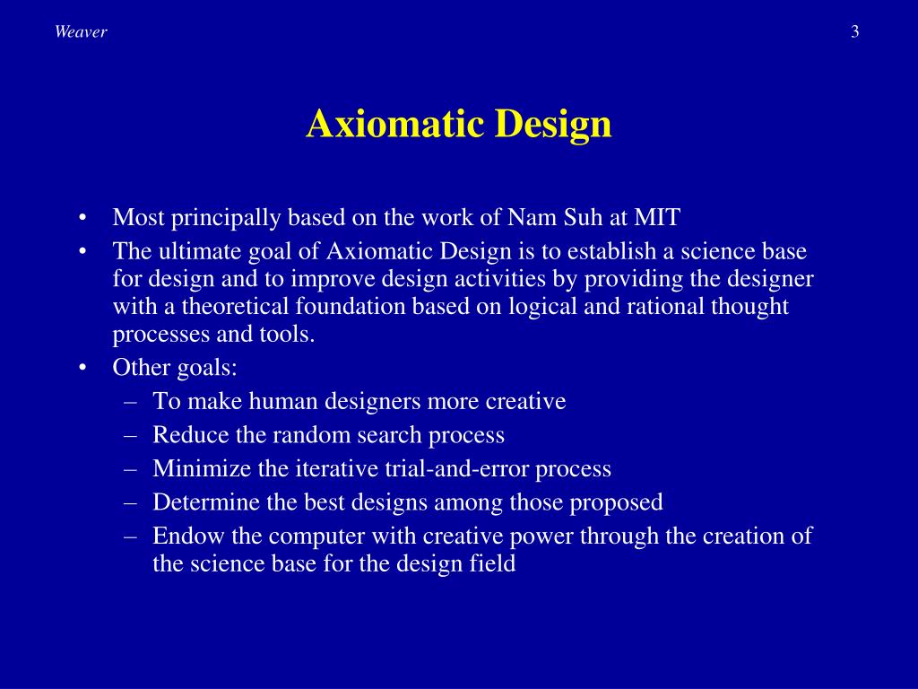 PPT Innovation Tool Axiomatic Design (A Brief Introduction