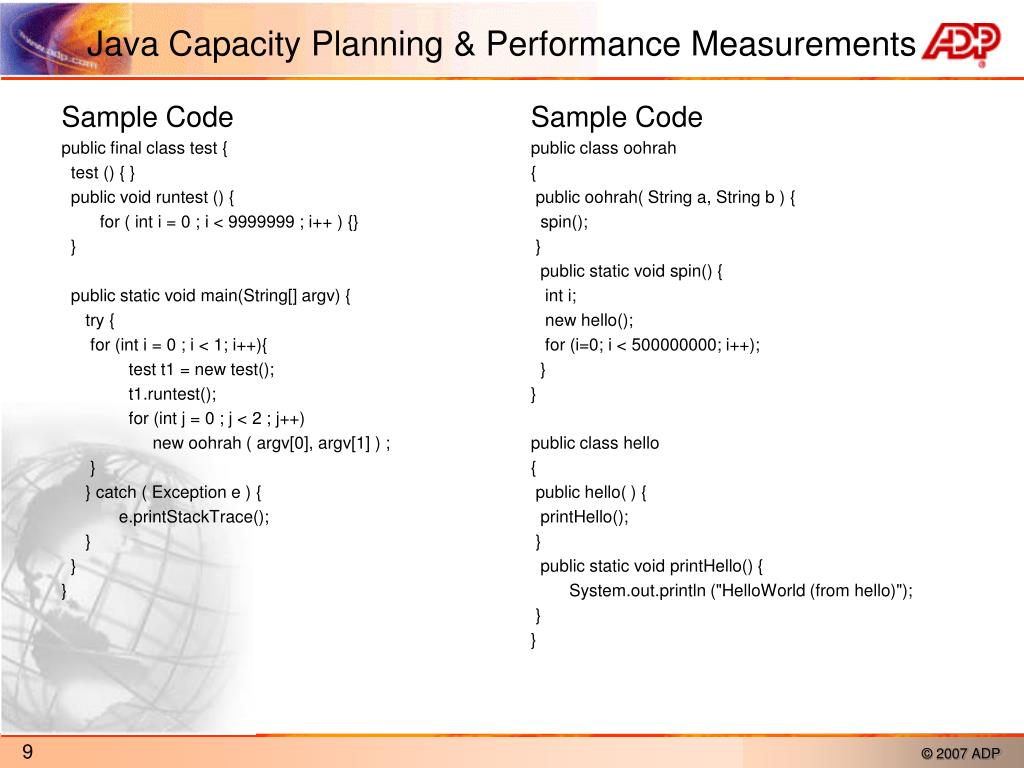 PPT Java Capacity Planning & Performance Measurements PowerPoint
