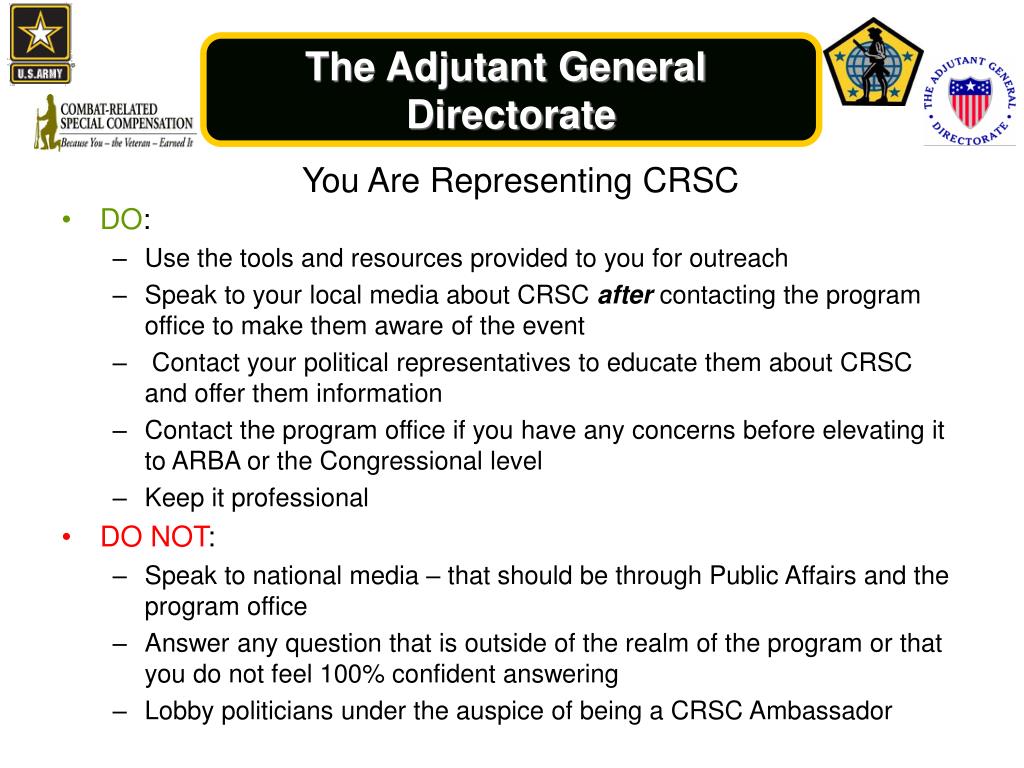 PPT CRSC Ambassador and Affiliate Training Call PowerPoint