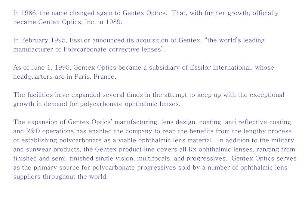 PPT Gentex Optics 100 Years of Innovation PowerPoint Presentation