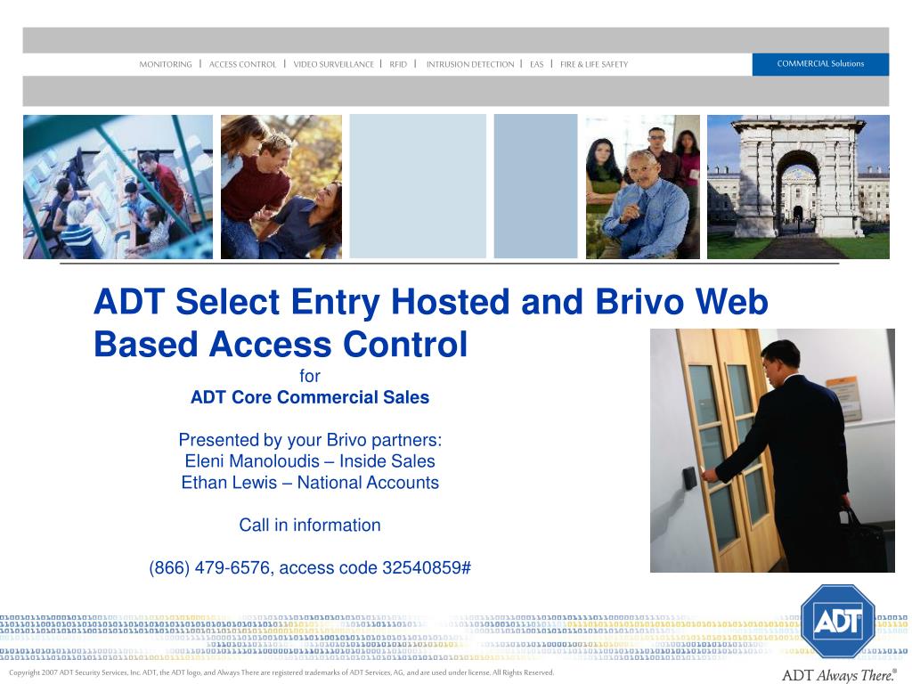PPT ADT Select Entry Hosted and Brivo  Based Access Control PowerPoint Presentation ID291704