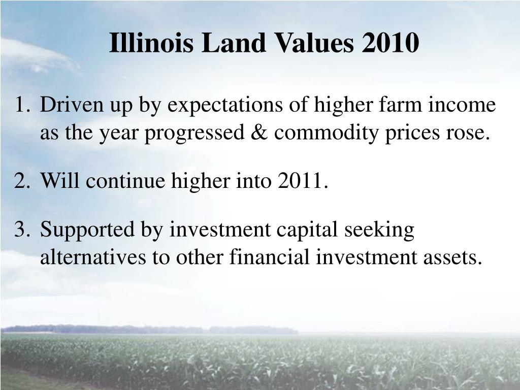 PPT Highlights… 2011 Illinois Farmland Values & Lease Trends