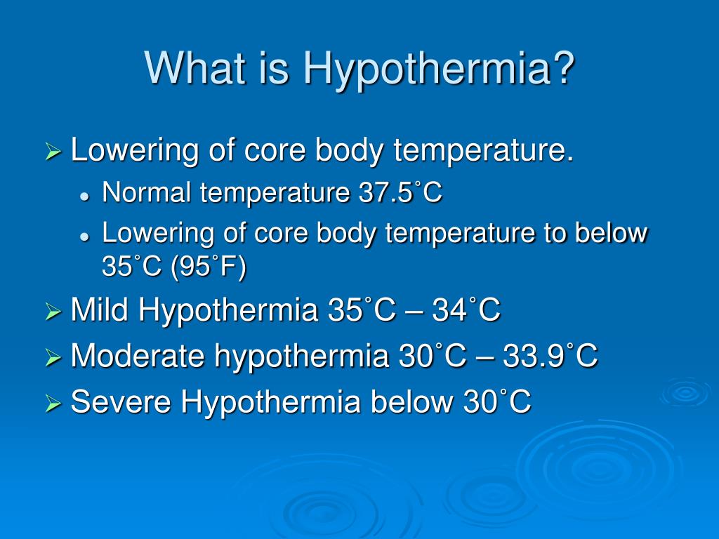 PPT Hypothermia PowerPoint Presentation ID294122