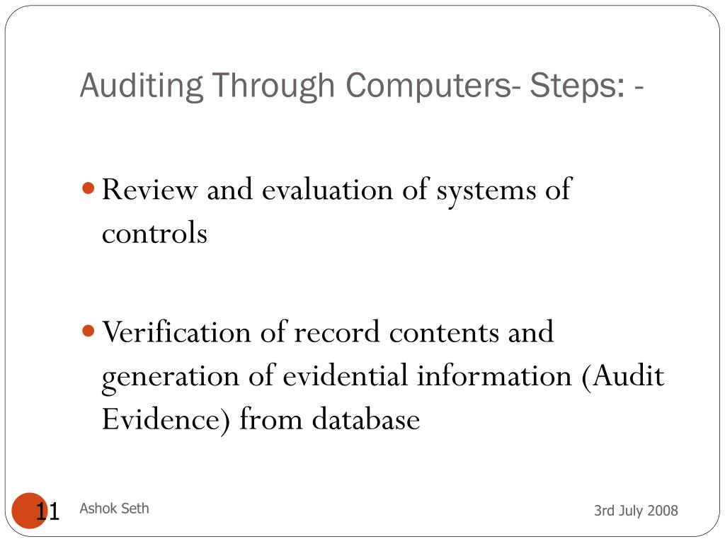 PPT AUDIT IN COMPUTERIZED ENVIRONMENT PowerPoint Presentation, free