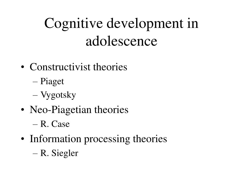 14 Chapter 14: Adolescence – Cognitive Development