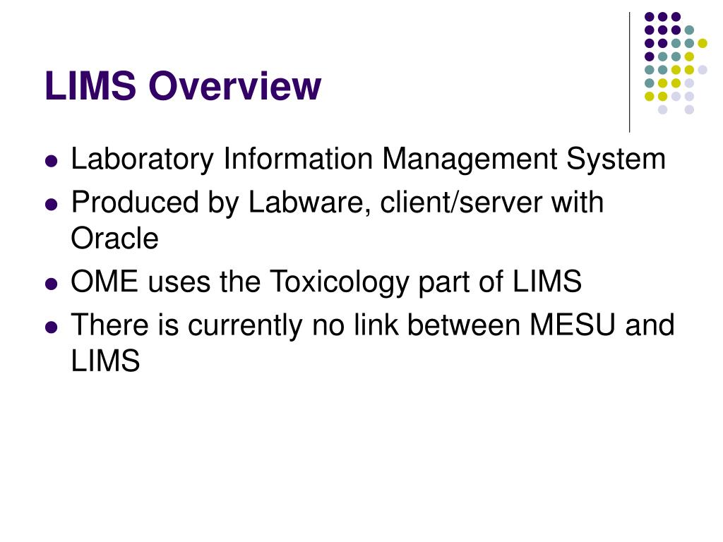 PPT EDEN / MESU / LIMS Interoperability PowerPoint Presentation, free