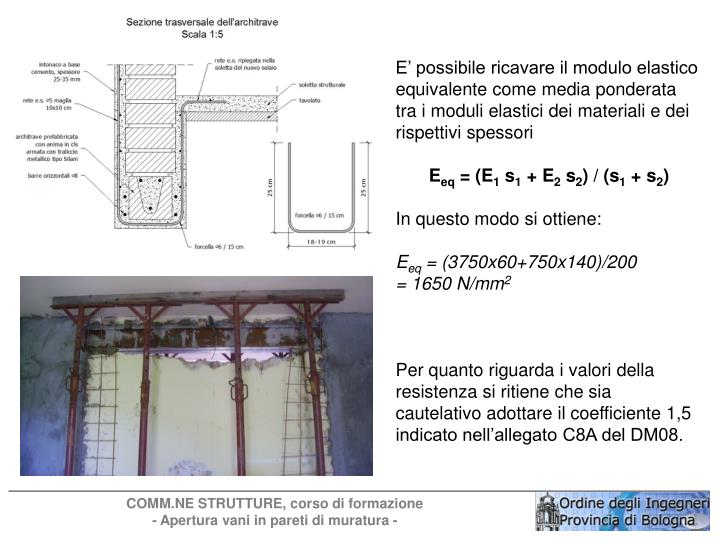 PPT APERTURE VANI IN PARETI PORTANTI DI MURATURA PowerPoint