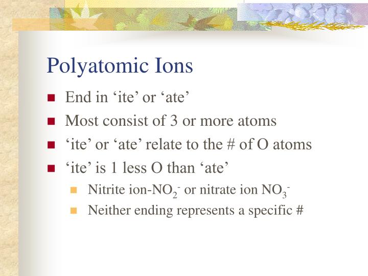 PPT Ch 6 Chemical Names & Formulas PowerPoint Presentation ID297611