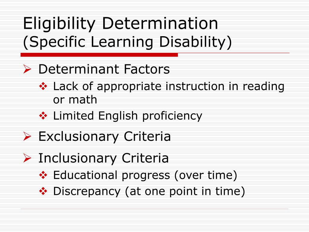 PPT New Eligibility and Individualized Educational Program (IEP