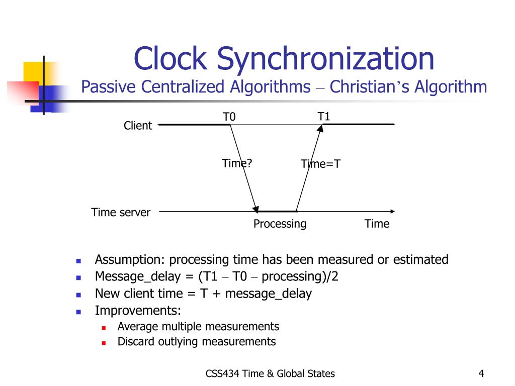 PPT CSS434 Time and Global States Textbook Ch11 PowerPoint
