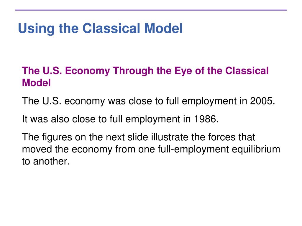 PPT - Ch. 7. At Full Employment: The Classical Model PowerPoint
