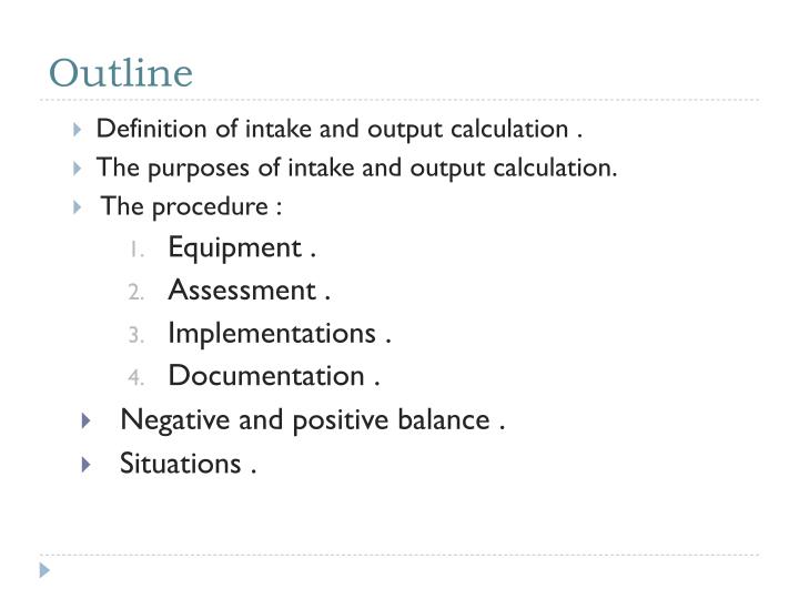 PPT Intake and Output Calculation PowerPoint Presentation ID302044