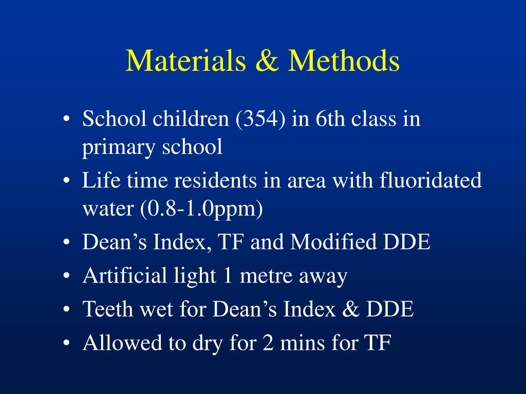 PPT Reporting the Extent of Dental Fluorosis and Enamel Opacities