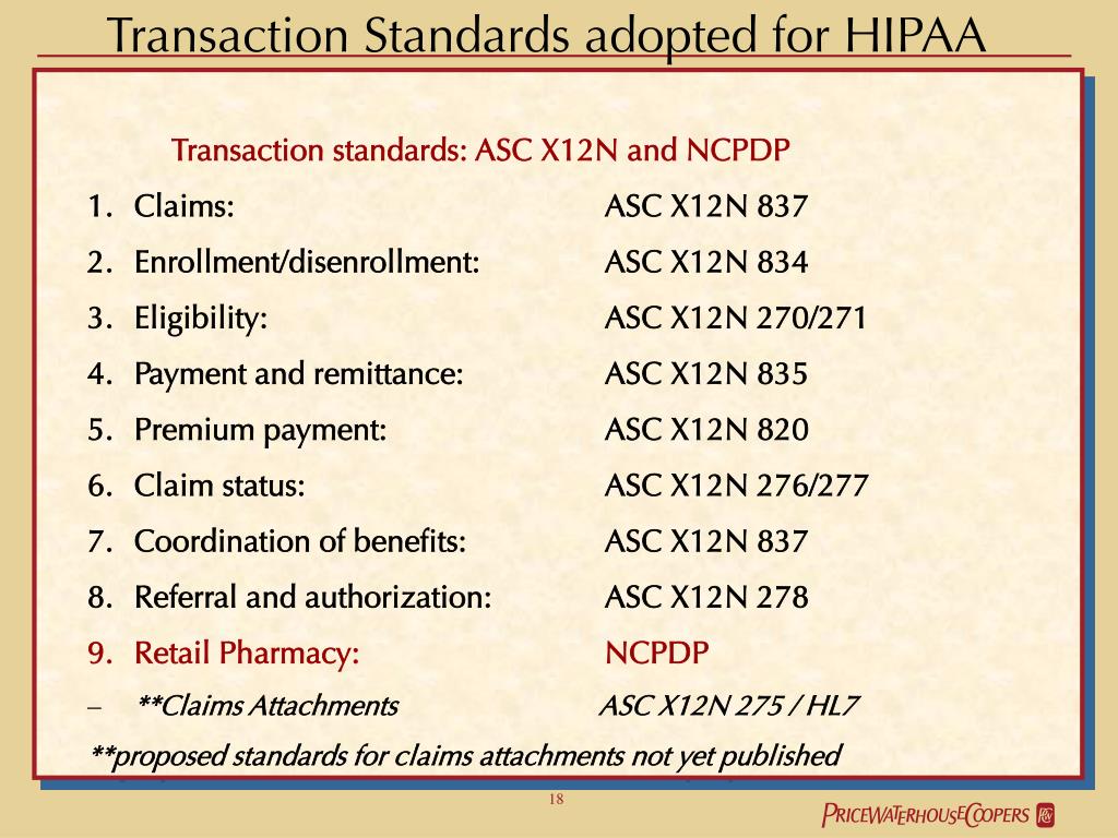 PPT Implementing and Enforcing the HIPAA Transactions and Code Sets