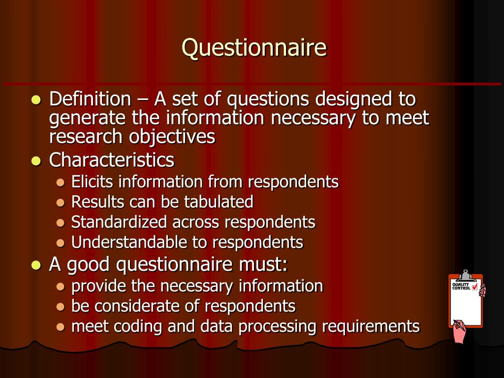 PPT The Questionnaire Development Process PowerPoint Presentation