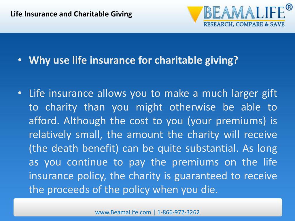 PPT Life Insurance and Charitable Giving PowerPoint Presentation