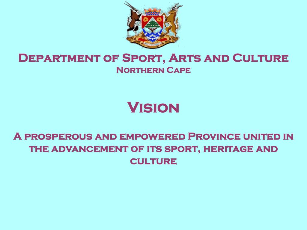PPT Department of Sport, Arts and Culture PowerPoint Presentation