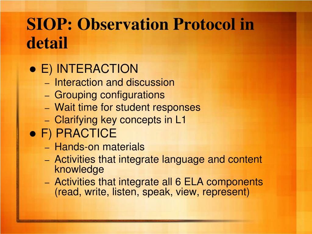 PPT The SIOP MODEL “Sheltered Instruction Observation Protocol