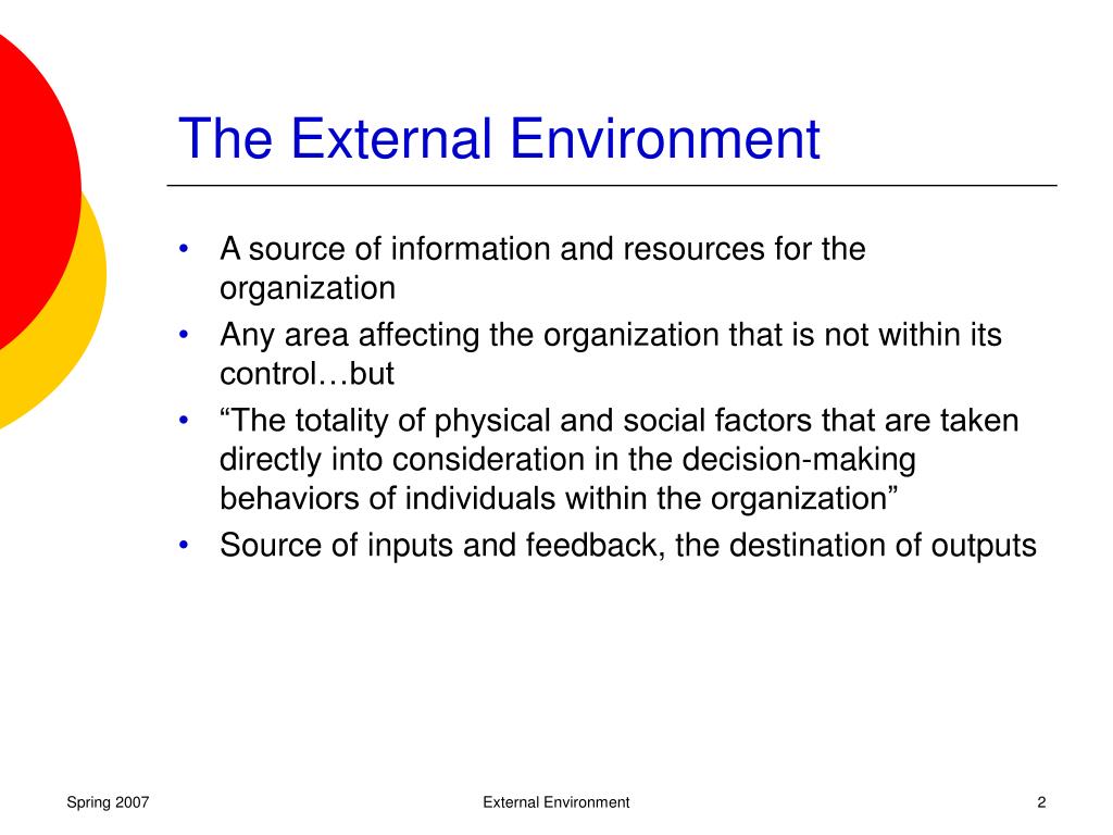PPT The External Environment PowerPoint Presentation, free download