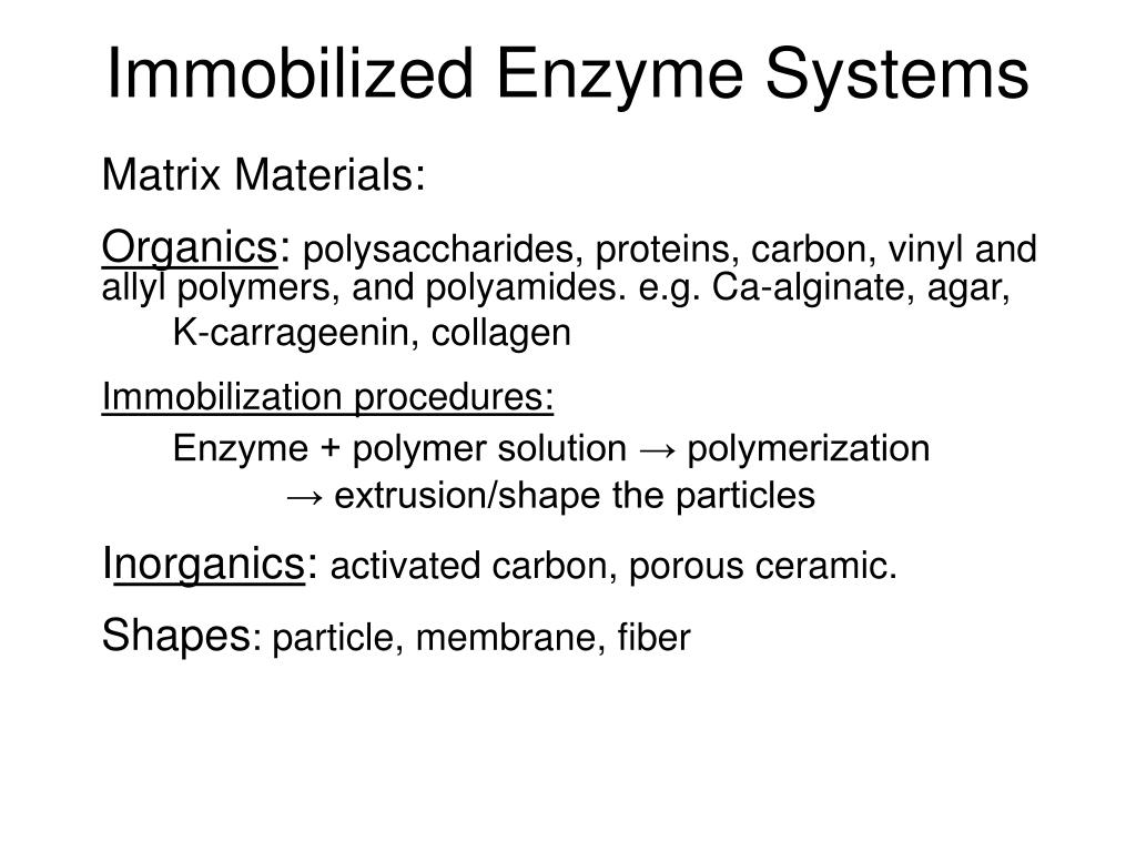 PPT Immobilized Enzyme Systems PowerPoint Presentation, free download