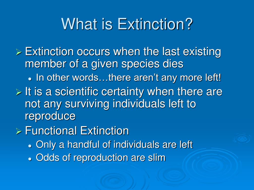 PPT Extinction PowerPoint Presentation, free download ID306629