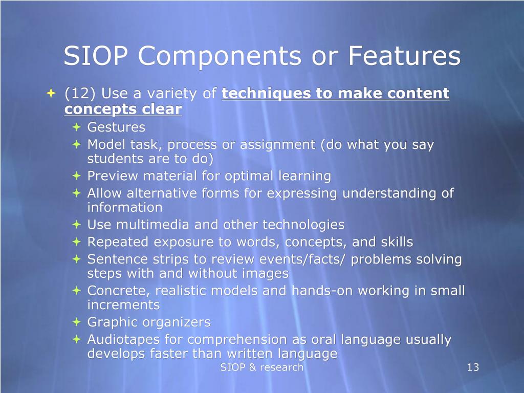 PPT The SIOP Model PowerPoint Presentation, free download ID306735