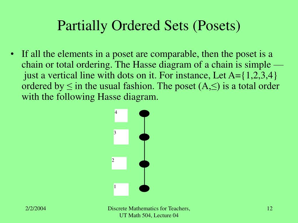 PPT Posets, equivalence relations, and functions PowerPoint