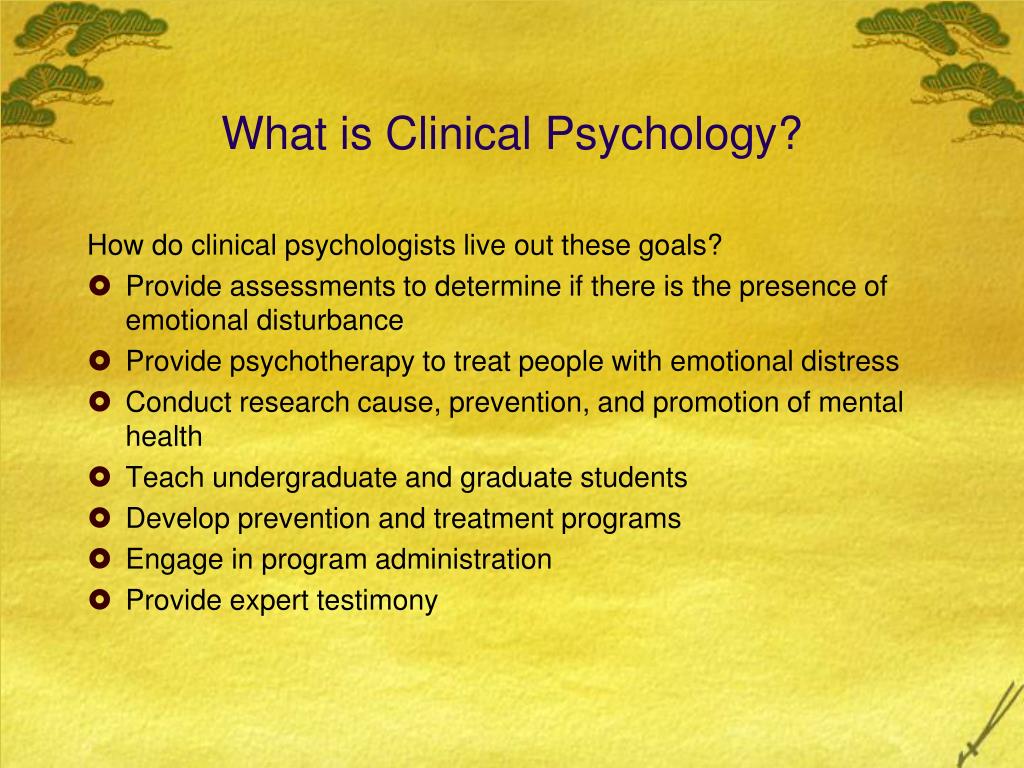 PPT Introduction to Clinical Psychology PowerPoint Presentation, free