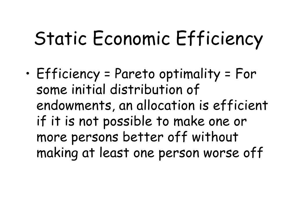 PPT ERE4 Efficiency, optimality, market failure & public policy