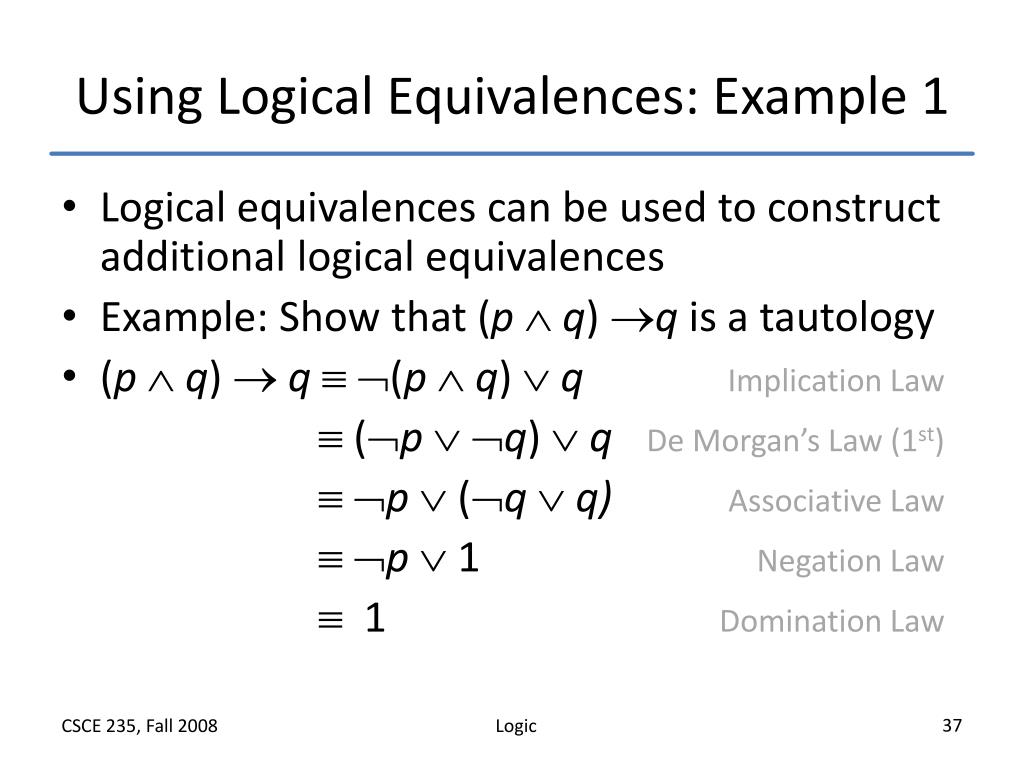 PPT Introduction to Logic PowerPoint Presentation, free download ID308626