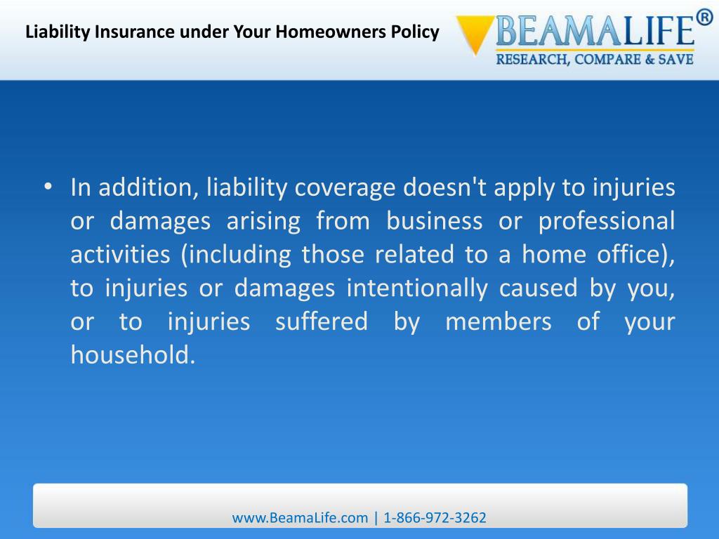 PPT Liability Insurance under Your Homeowners Policy PowerPoint