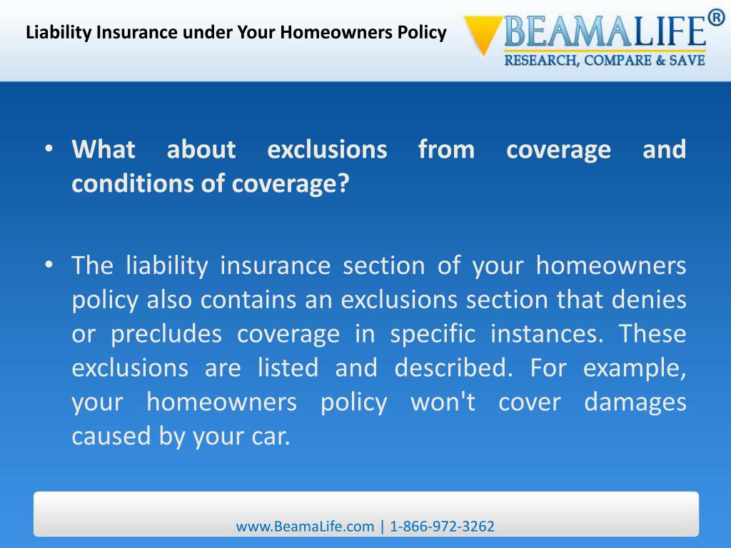 PPT Liability Insurance under Your Homeowners Policy PowerPoint