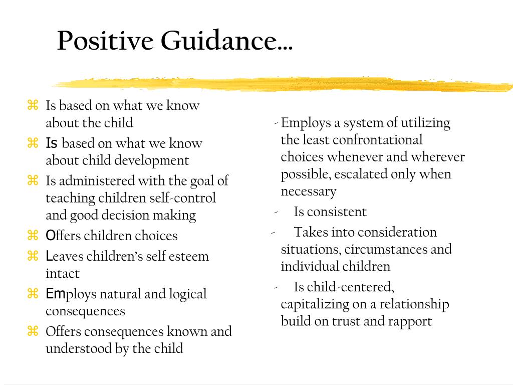 PPT Positive Guidance Techniques PowerPoint Presentation, free