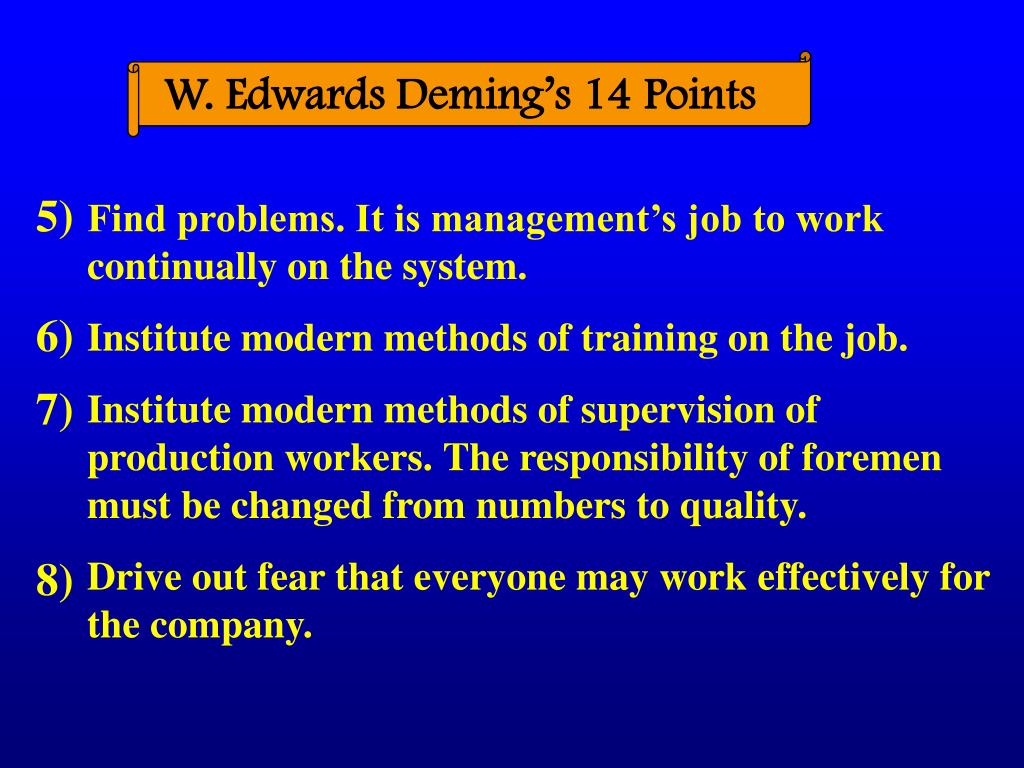 Deming's 14 Points Lean UTHSC Business Productivity Solutions.