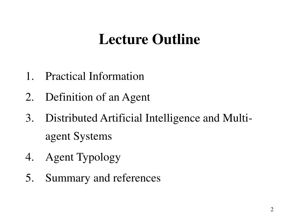 PPT SIF8072 Distributed Artificial Intelligence and Intelligent