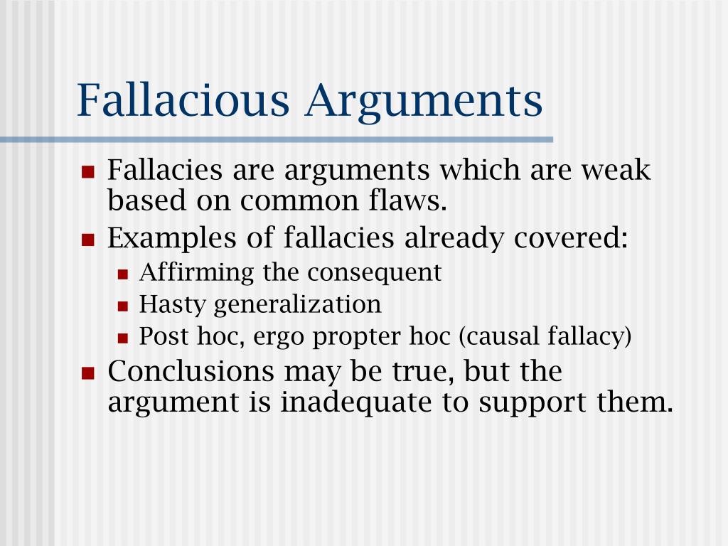 PPT Fallacious Arguments PowerPoint Presentation, free download ID