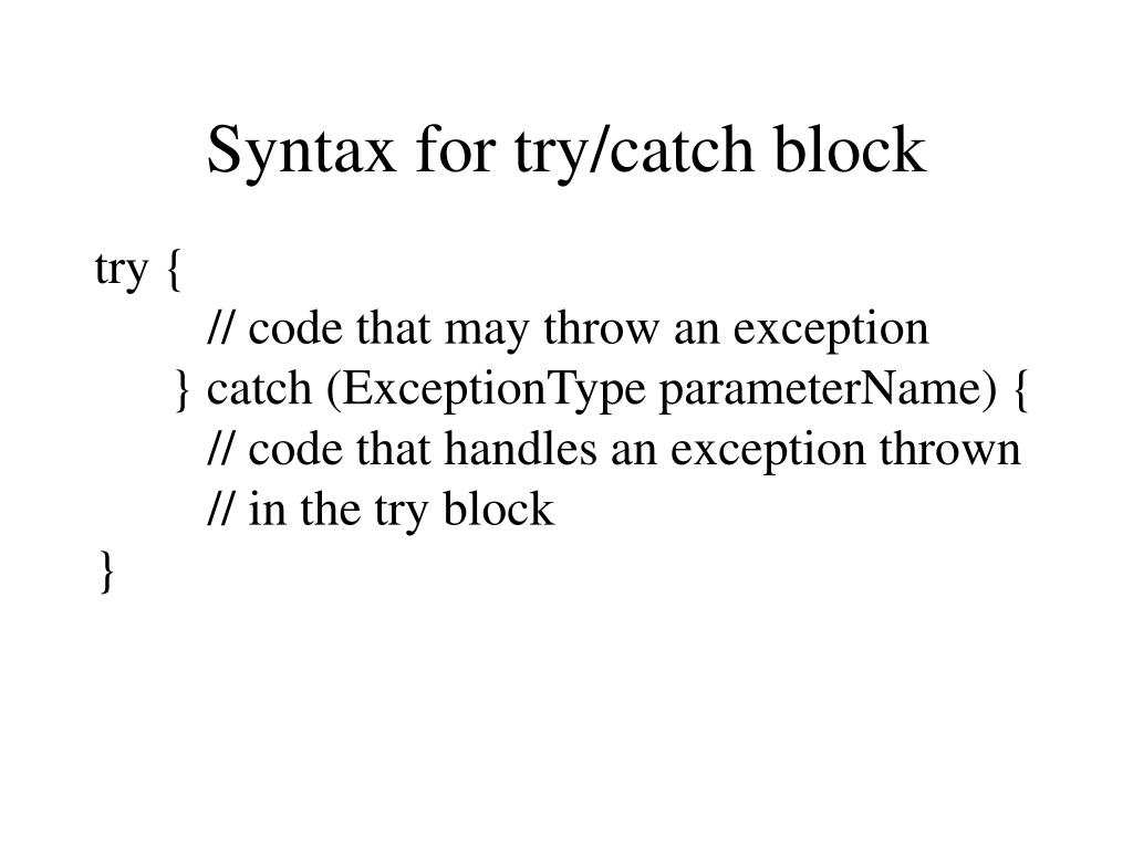 PPT Exception handling PowerPoint Presentation, free download ID312833