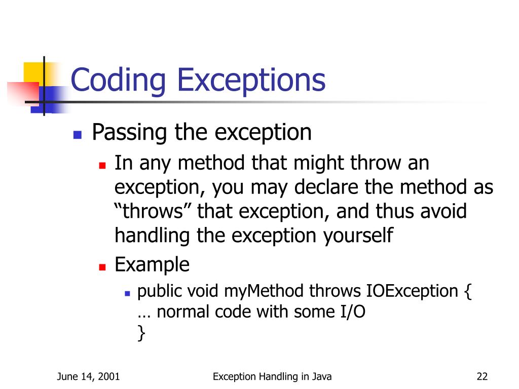 PPT Exception Handling in Java PowerPoint Presentation, free download