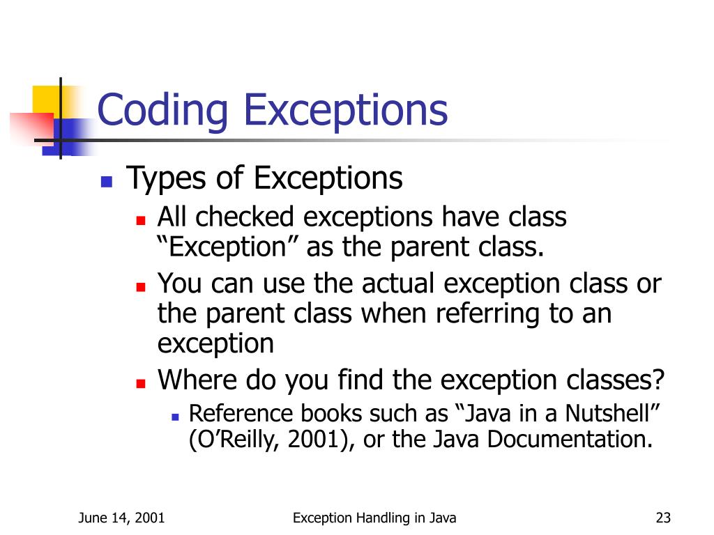 PPT Exception Handling in Java PowerPoint Presentation, free download